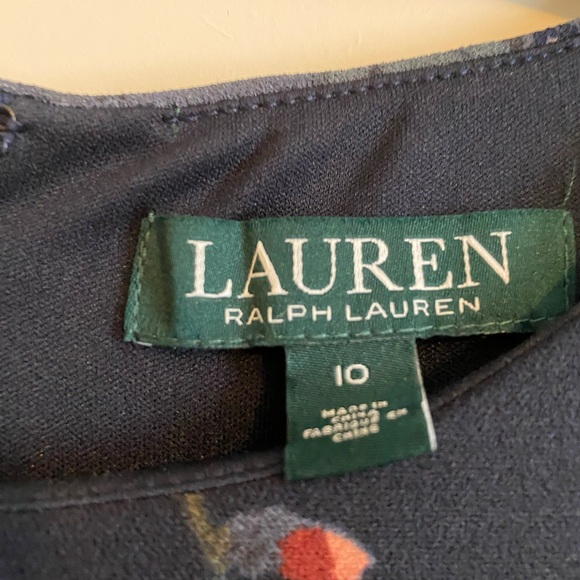 NEW Lauren Ralph Lauren Navy Blue Dress - Size 10 - Picture 3 of 8